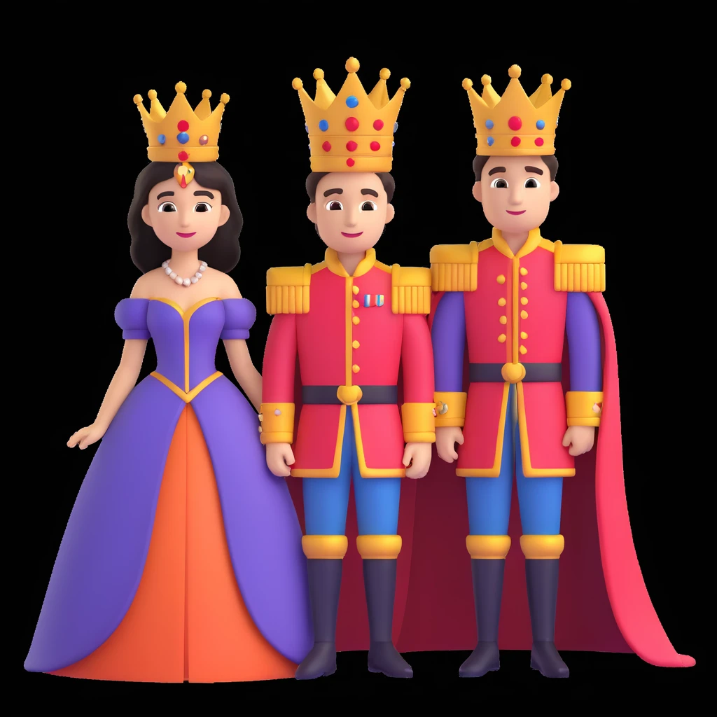 young king and queen posing emoji