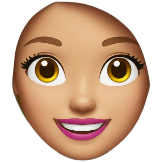 barbie winking emoji