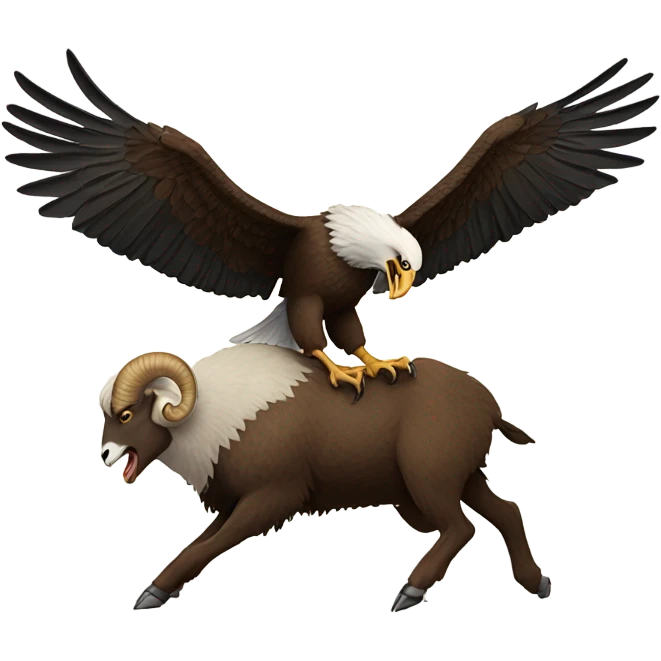 Eagle beating a ram emoji