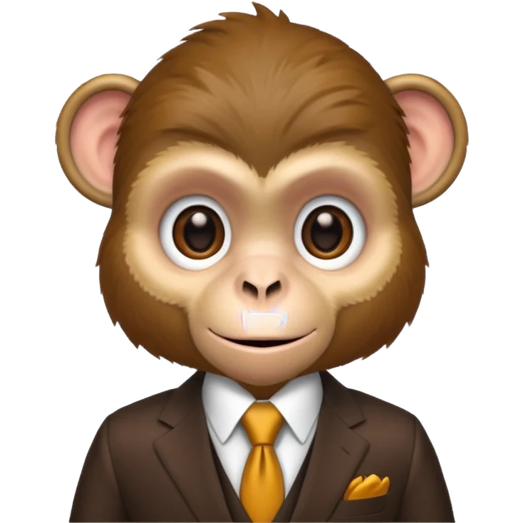 Monkey with a suit  emoji