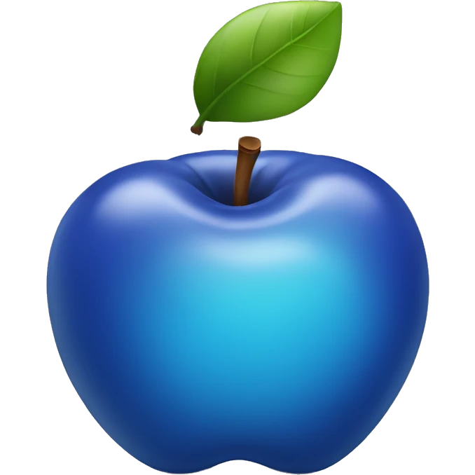 blue apple emoji
