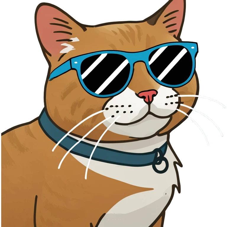 Cat with sunglasses emoji