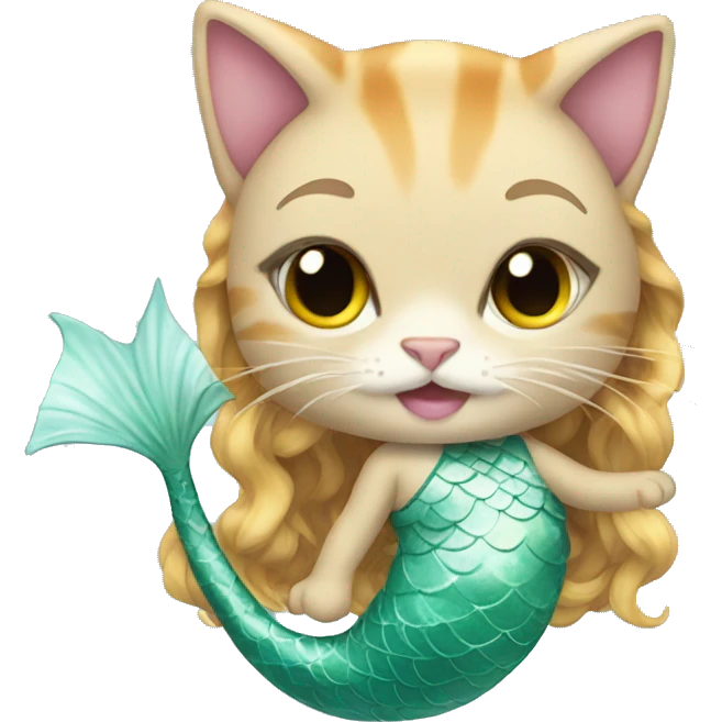 a cat in a mermaid costume emoji