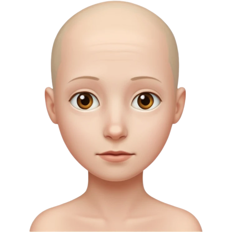 the profiile of a face with no hair, looking completely to one side emoji