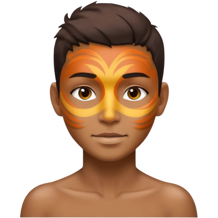 painted avter  on face body emoji