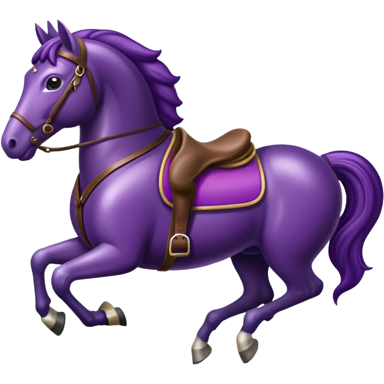 Eggplant on top of a horse riding it emoji