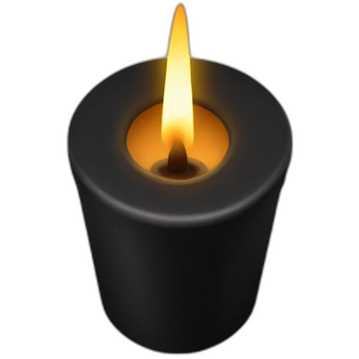 Black candle with a pentagram emoji