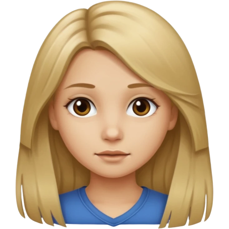 Girl with long dirty blonde hair  emoji