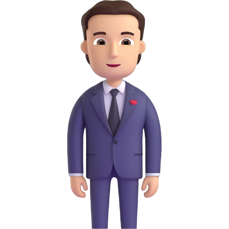 A handsome man named Alex Cansani with a modern, polished appearance emoji
