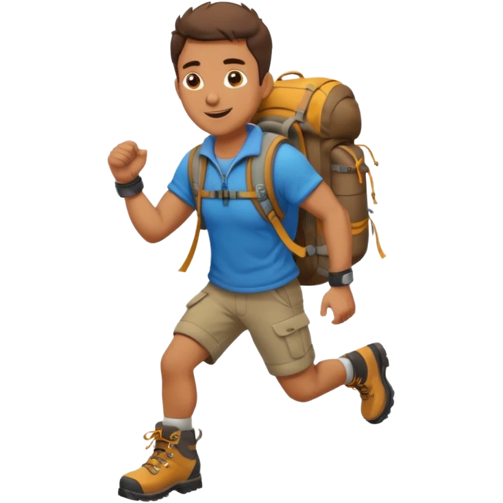 a man who managed to climb to the top of the mountain emoji