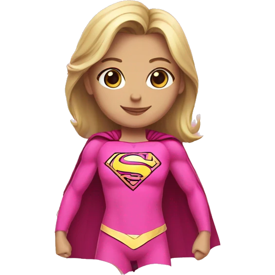 Supergirl in pink emoji