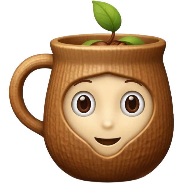 cup in a shape of nut emoji