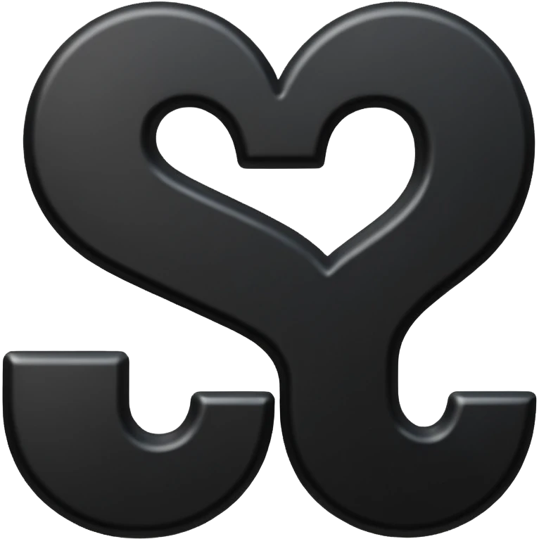 Minimal emoji, number 8 made of solid matte black metal, thick symmetrical form, subtle metal texture, deep shadows, no glow, no neon, flat emoji design, centered, transparent background emoji