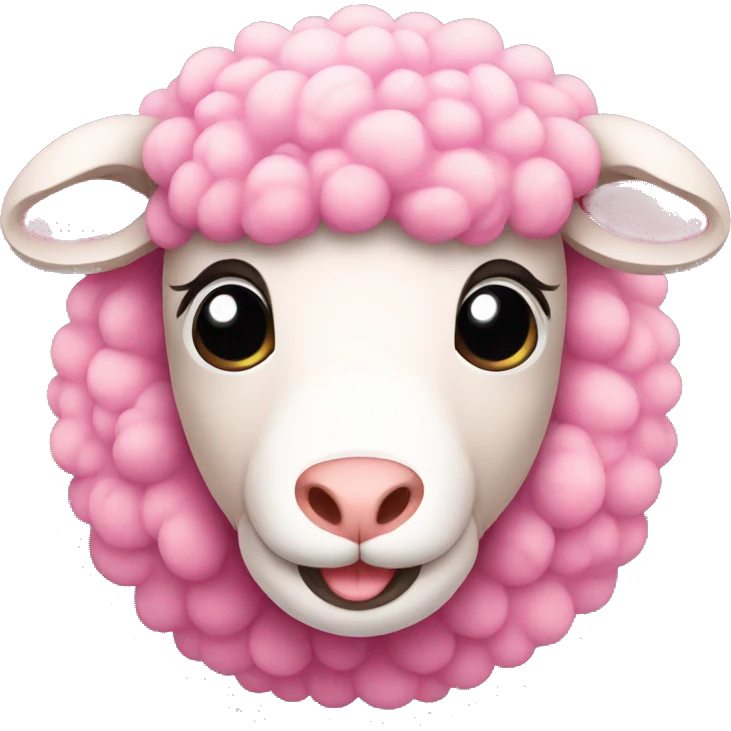 Cute Pink sheep emoji