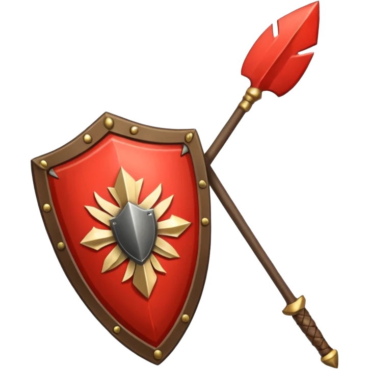 Zulu spear and shield emoji