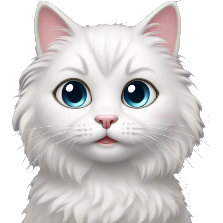 Fluffy girly cat emoji