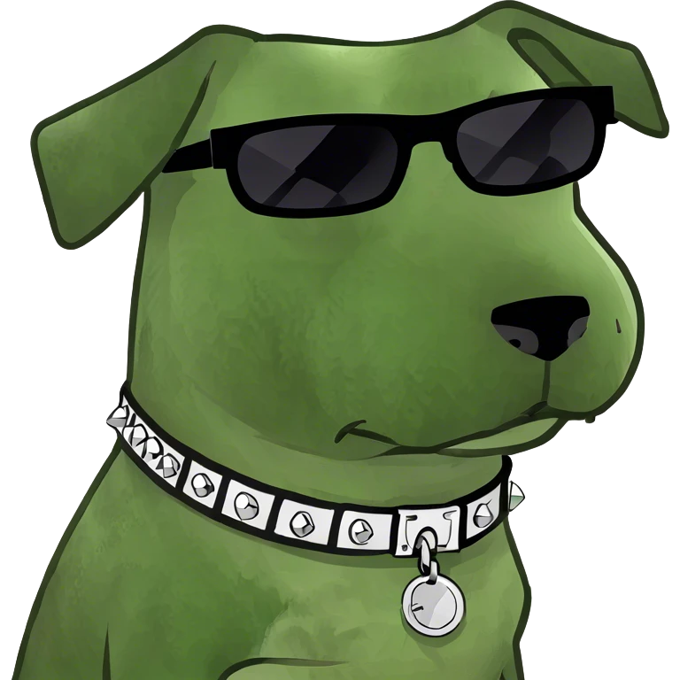Dog is emo baddie emoji
