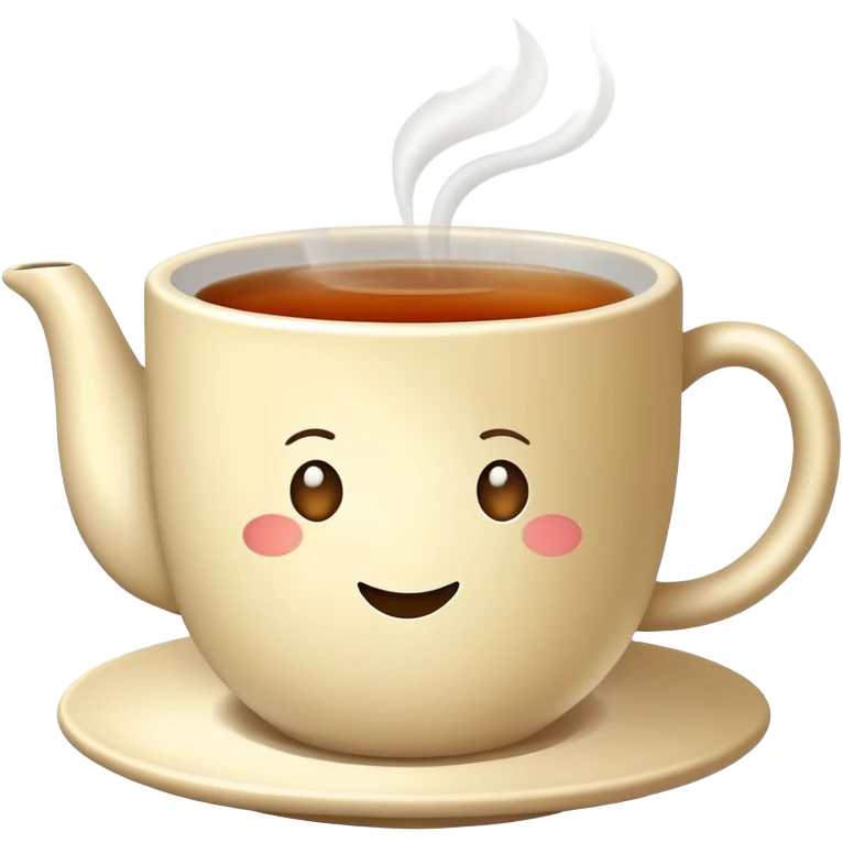 steaming cup of tea with tea bag emoji