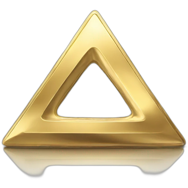 curved triangle gold coin with large "0" label emoji