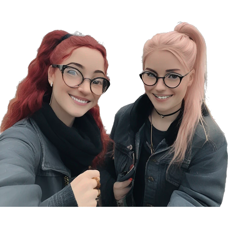 happy group selfie outdoors. emoji