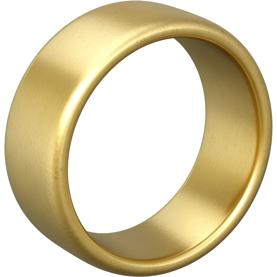 Gold ring side old and weathered emoji