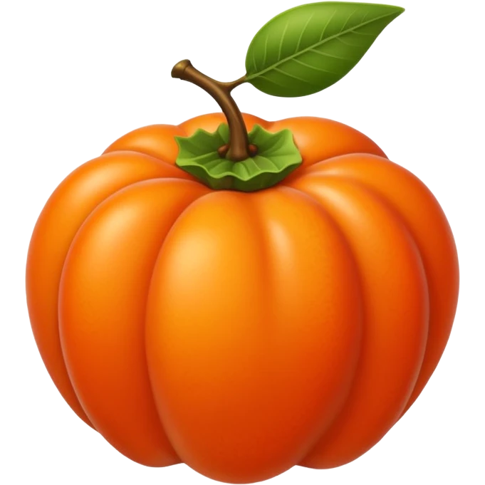 persimmon fruit emoji