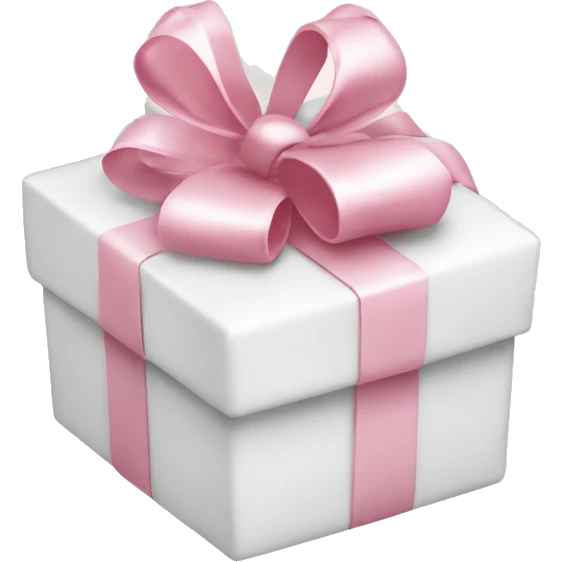 Light pink Christmas gifts under a white Christmas tree  emoji