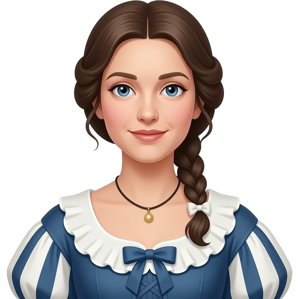 women's colonial dress southern belle style emoji