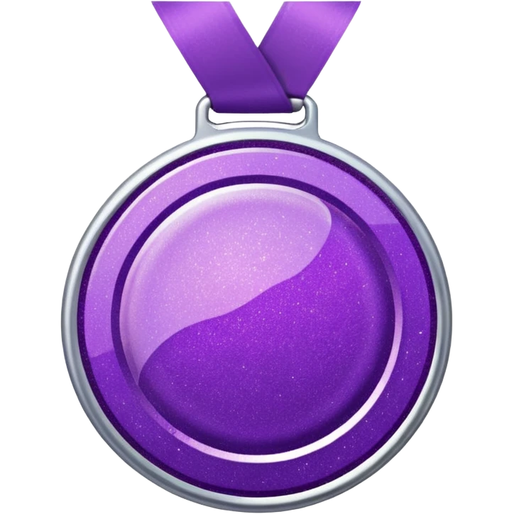Purple Glitter medal of help emoji