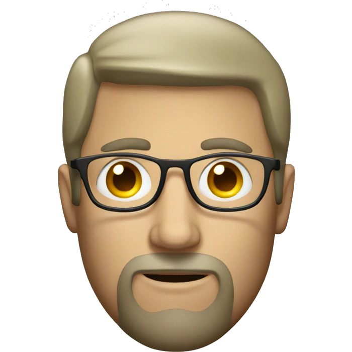 White man with oculars emoji