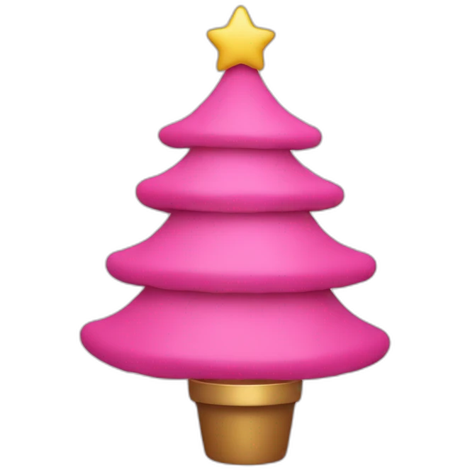 Pink Christmas Tree emoji