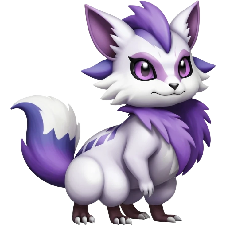 Shiny Furret-Absol-Noivern-Hybrid (Full body) emoji
