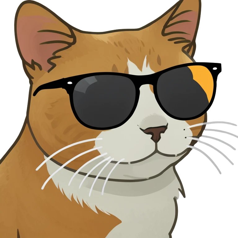Cat with sunglasses emoji