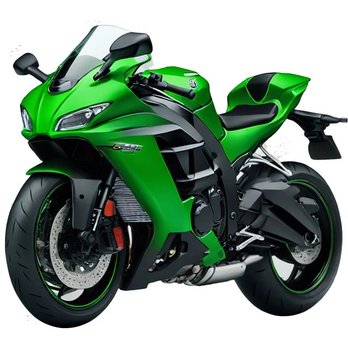 green kawasaki ninja H2 emoji