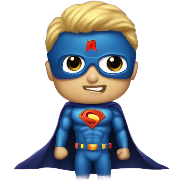 Superhero with laser emoji