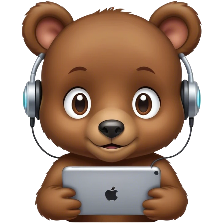 Baby bear who loves tech  emoji