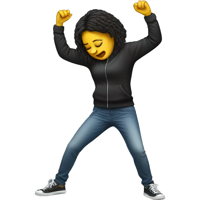 woman dabbing emoji
