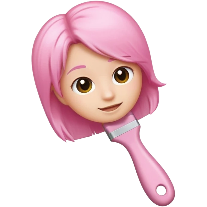 light pink hairbrush apple emoji style variation 2 emoji