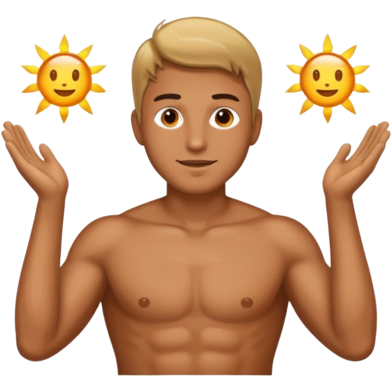 male whole body shining emoji