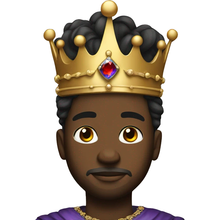 Black prince with a crown emoji