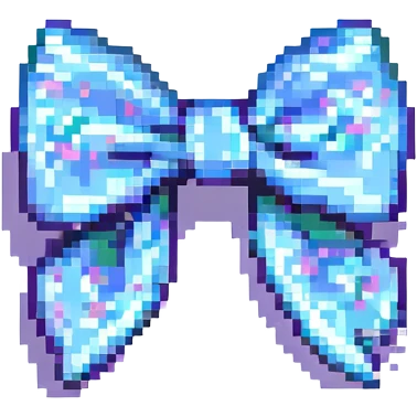 fluffy bow, simple and cute emoji