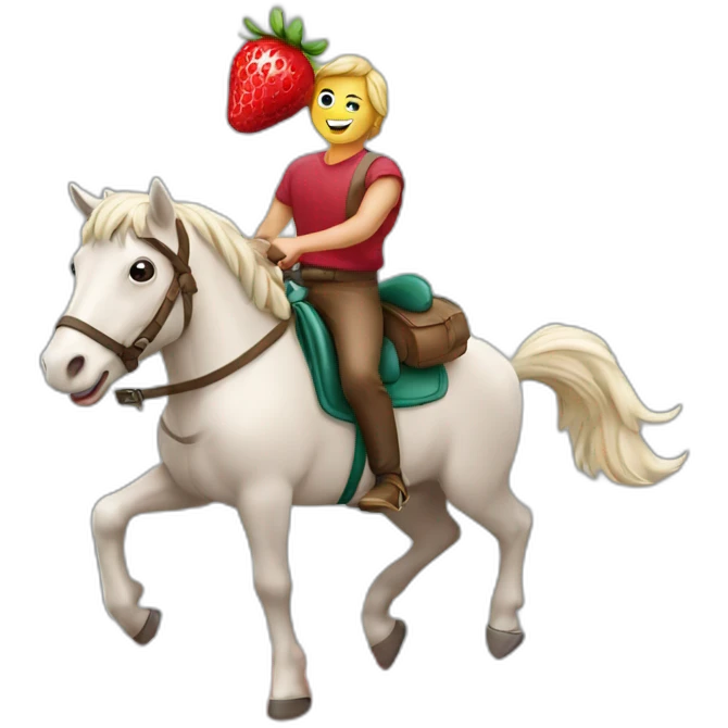 Fraise sur un chevale emoji