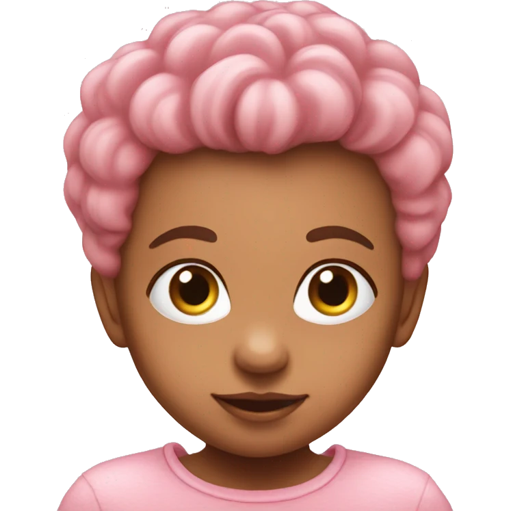 baby pink heart with  emoji