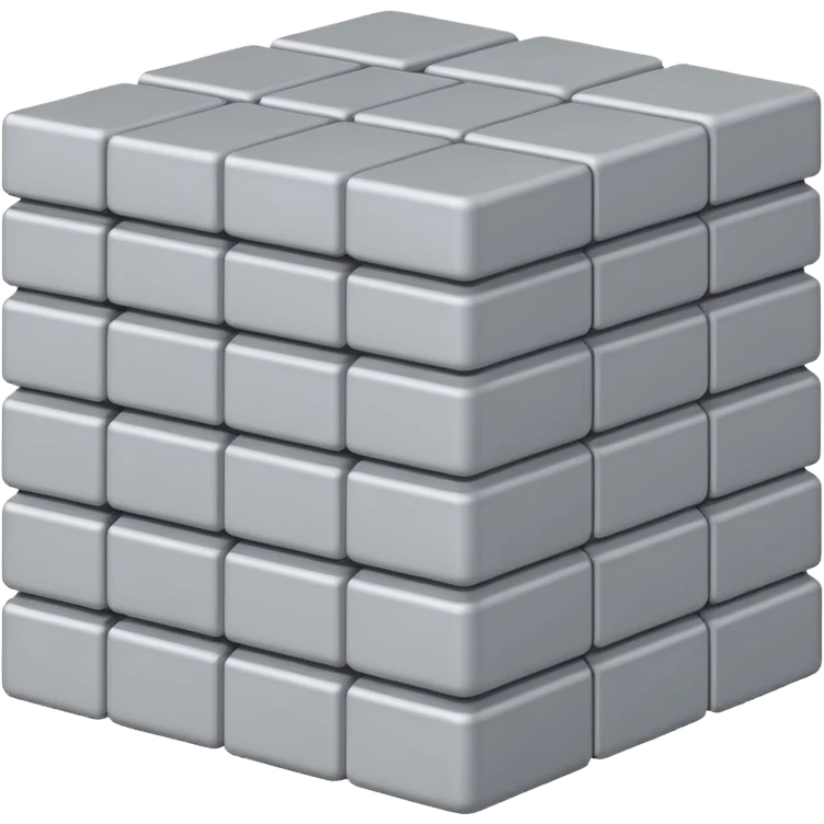 horizontal stack of squares going away from the camera emoji