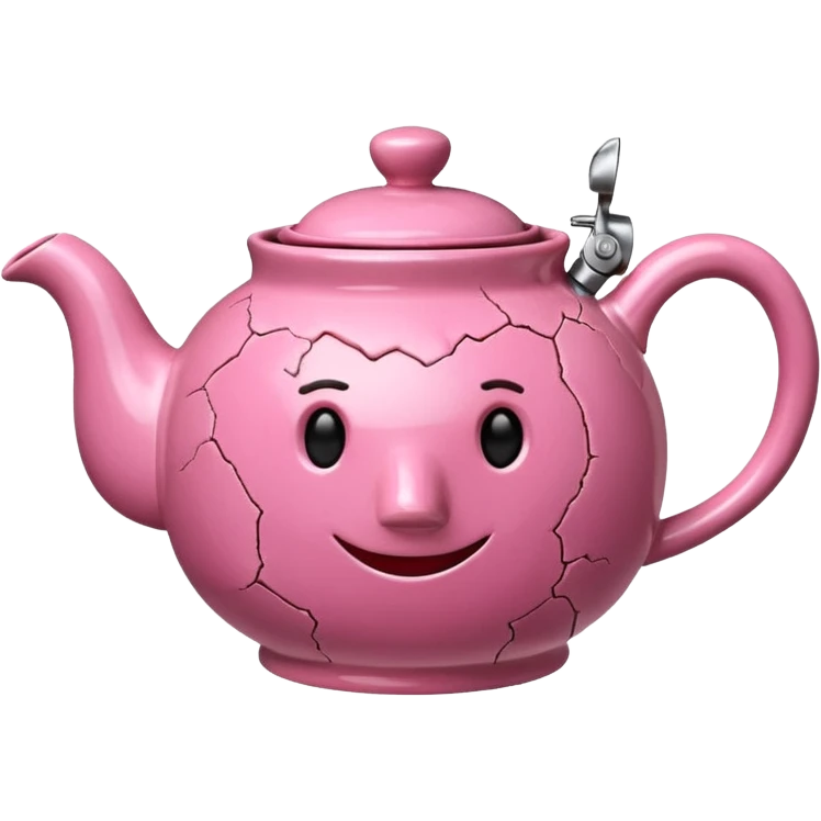 Pink bursting tea pot emoji
