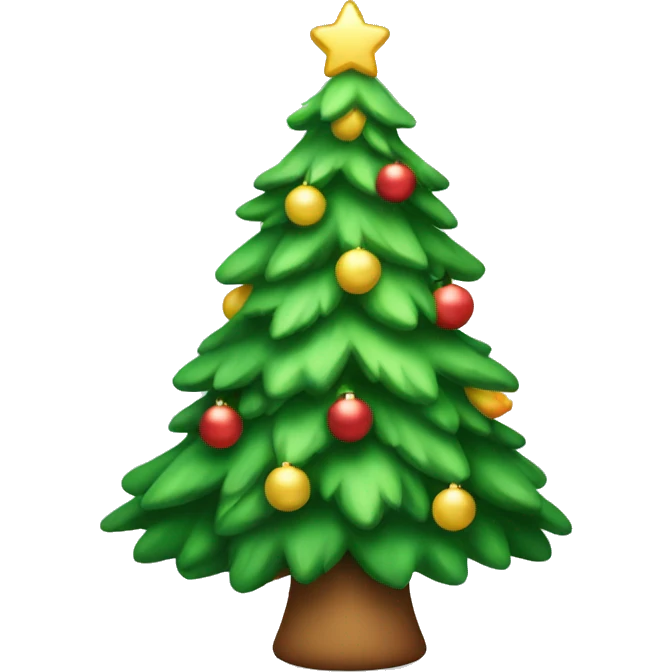 Cute Christmas tree emoji