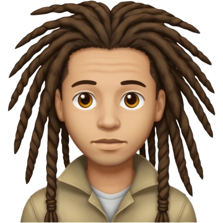 light skin man with dreadlocks emoji