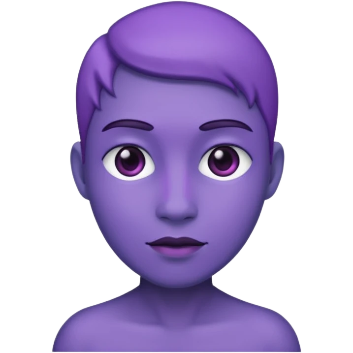 purple person no face emoji