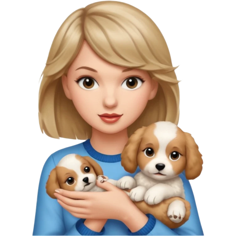 taylor swift holding a puppy emoji