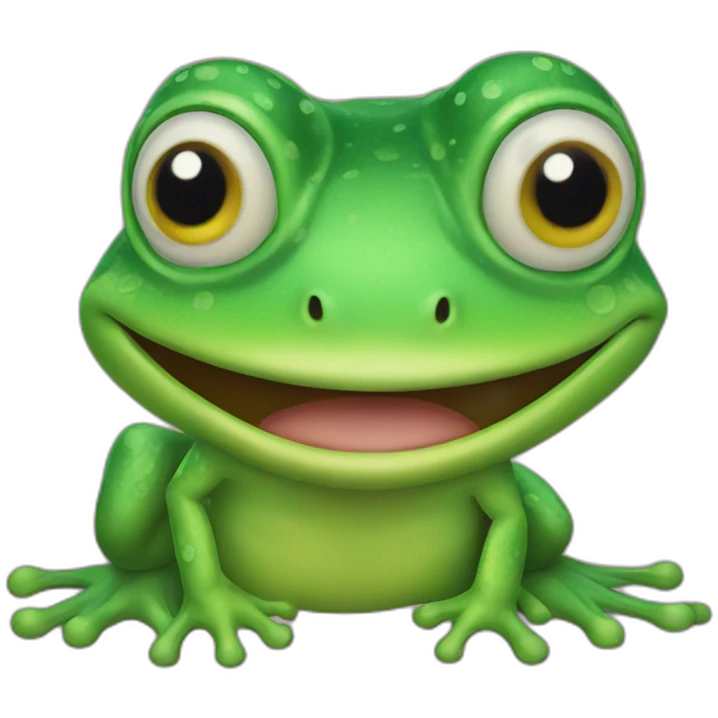Trippy frog emoji